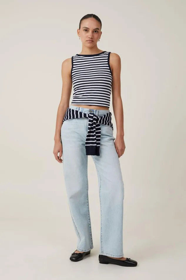 Cotton On Jeans Loose Straight Jean Pearl Blue 8211 Women