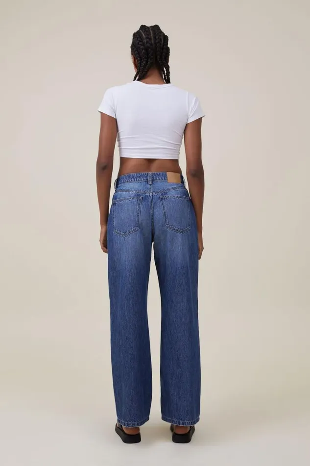 Cotton On Jeans Relaxed Wide Jean Bottle Blue 8211 Women Cotton On Jeans Relaxed Wide Jean Bottle Blue 8211 Women