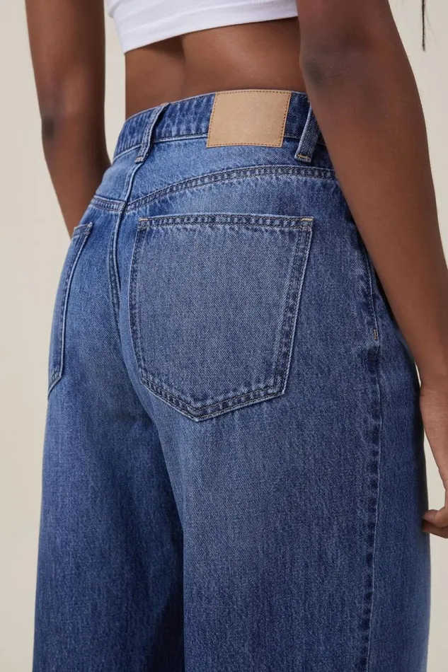 Cotton On Jeans Relaxed Wide Jean Bottle Blue 8211 Women Cotton On Jeans Relaxed Wide Jean Bottle Blue 8211 Women