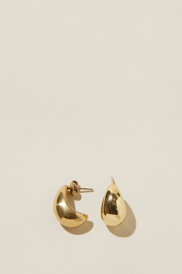 Cotton On Jewelry Waterproof Large Hoop Earring Gold Plated Tear Drop 8211 Women Cotton On Jewelry Waterproof Large Hoop Earring Gold Plated Tear Drop 8211 Women