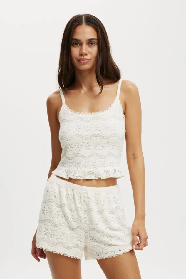 Cotton On Pajamas Textured Super Soft Cami Cream 8211 Women