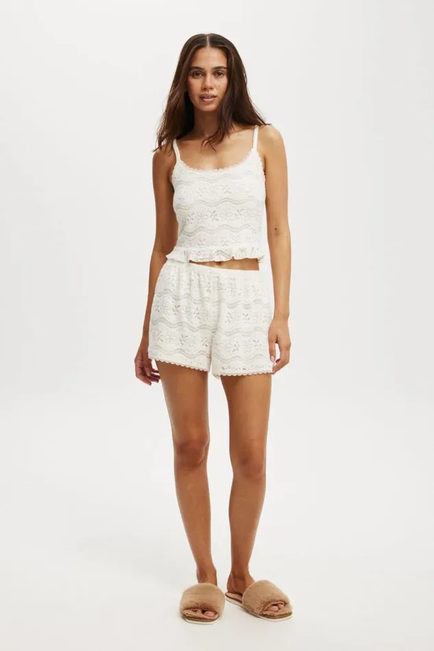 Cotton On Pajamas Textured Super Soft Cami Cream 8211 Women
