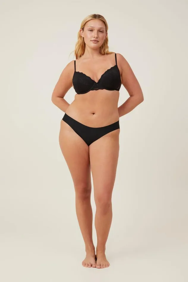 Cotton On Panties Party Pants Seamless Bikini Brief Black 8211 Women