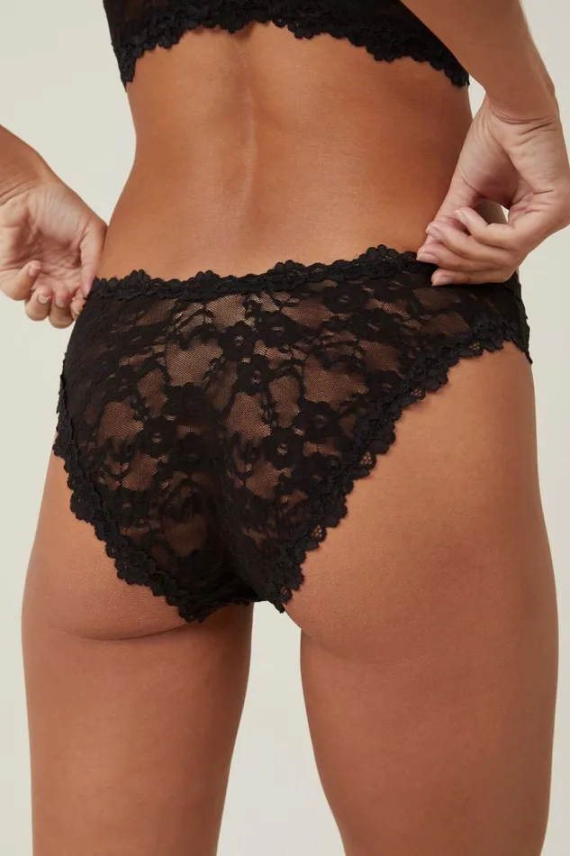 Cotton On Panties Stretch Lace Bikini Brief Black 8211 Women