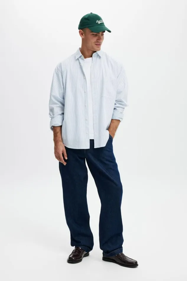 Cotton On Pants Baggy Jean Carpenter Apollo Blue 8211 Men