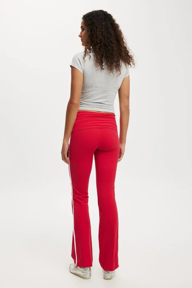 Cotton On Pants Bella Bootleg Pant Crimson Red Sporty Stripe 8211 Women
