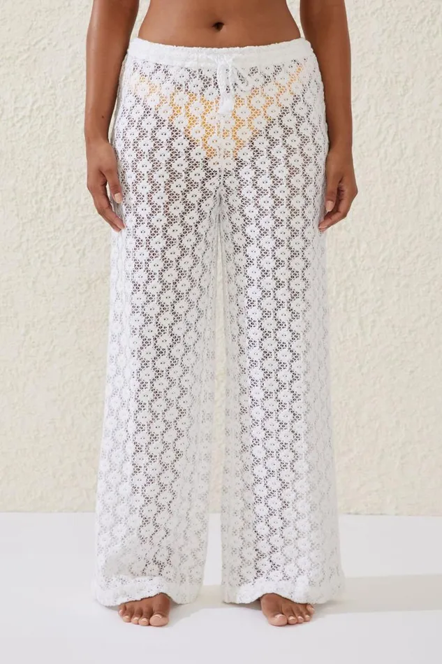 Cotton On Pants Crochet Beach Pant Whitecrochet 8211 Women