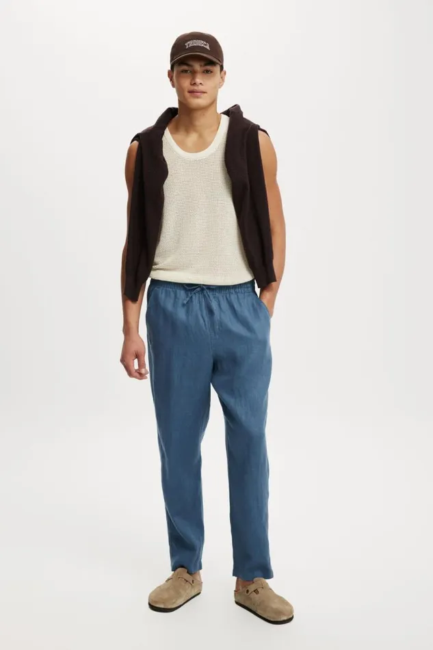Cotton On Pants Linen Pant Moonlight Blue 8211 Men