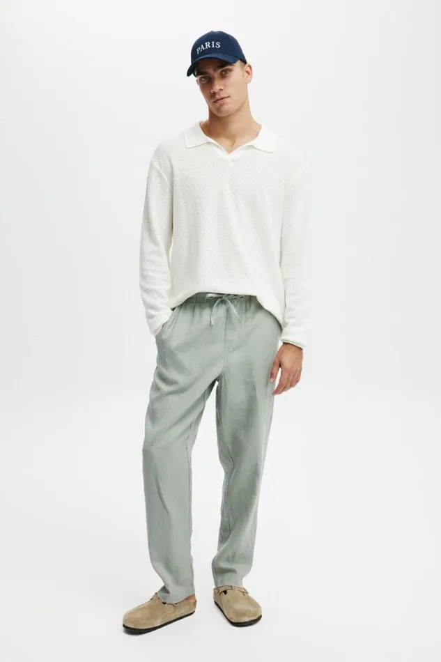 Cotton On Pants Linen Pant Washed Military 8211 Men