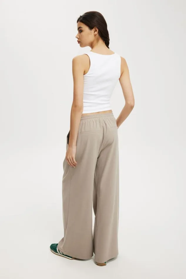 Cotton On Pants Luis Pull On Suiting Pant Taupe Marle 8211 Women