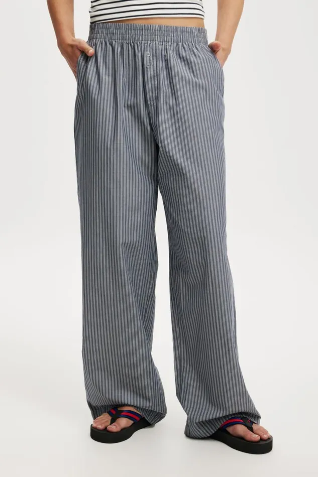 Cotton On Pants Noah Pant Kylie Stripe Blue Slate 8211 Women