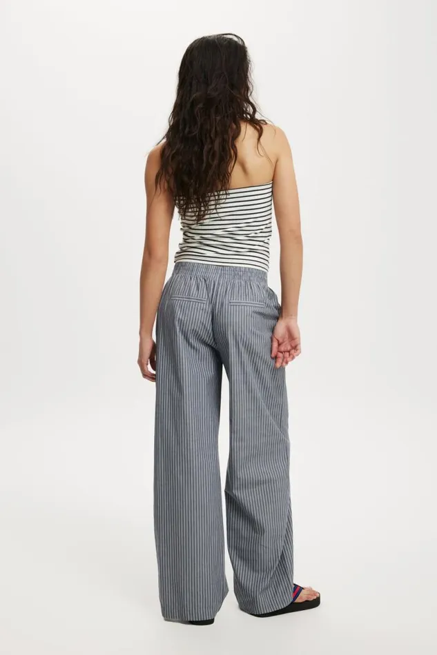 Cotton On Pants Noah Pant Kylie Stripe Blue Slate 8211 Women