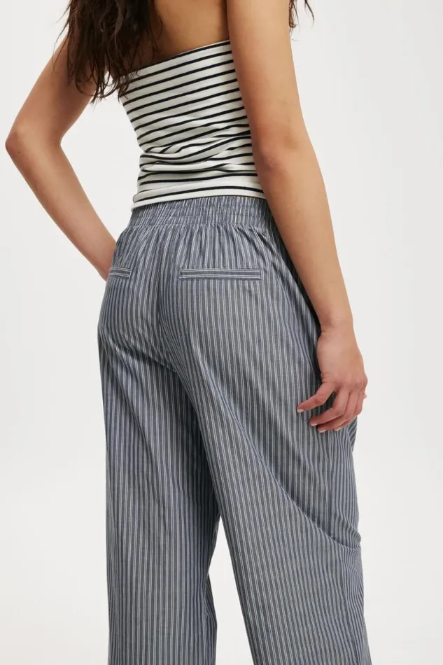 Cotton On Pants Noah Pant Kylie Stripe Blue Slate 8211 Women