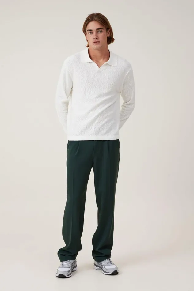 Cotton On Pants Relaxed Pleated Pant Deep Teal 8211 Men