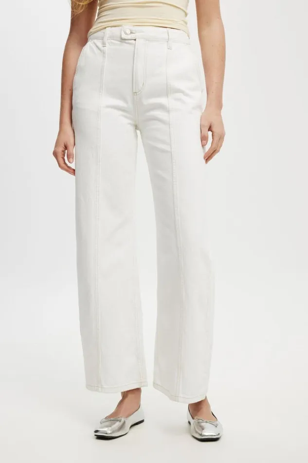 Cotton On Pants Seam Wide Jean Vintage White 8211 Women
