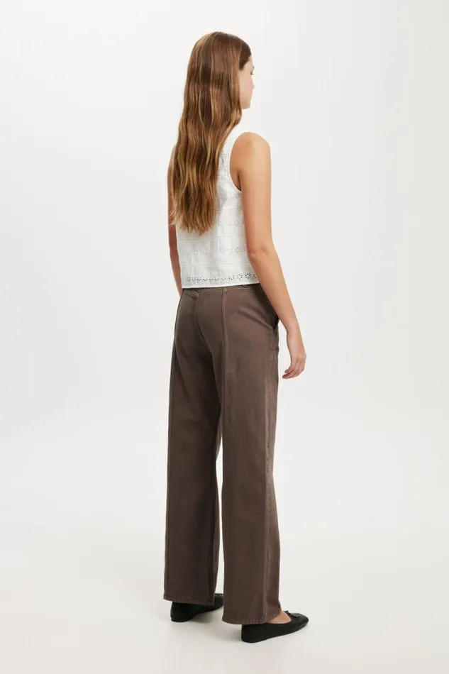 Cotton On Pants Seam Wide Jean Washed Oak 8211 Women