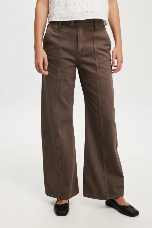 Cotton On Pants Seam Wide Jean Washed Oak 8211 Women