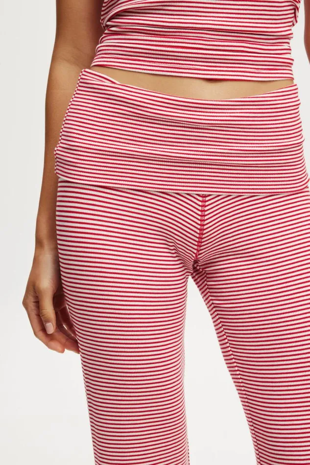 Cotton On Pants Sleep Recovery Roll Waist Pant Red White Stripe 8211 Women Cotton On Pants Sleep Recovery Roll Waist Pant Red White Stripe 8211 Women