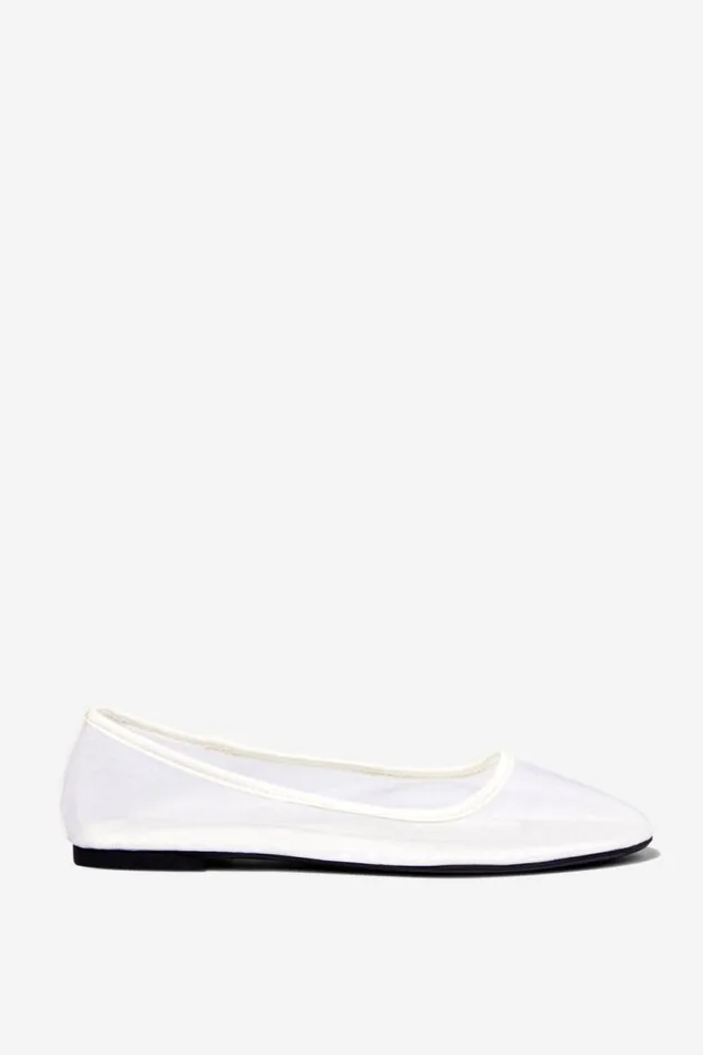 Cotton On ShoesandSlippers Amy Round Ballet Vanilla Fine Mesh 8211 Women