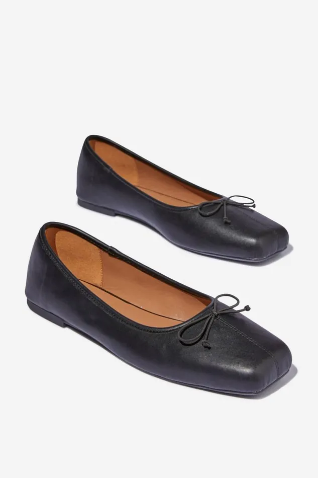 Cotton On ShoesandSlippers Ziggy Ballet Black 8211 Women
