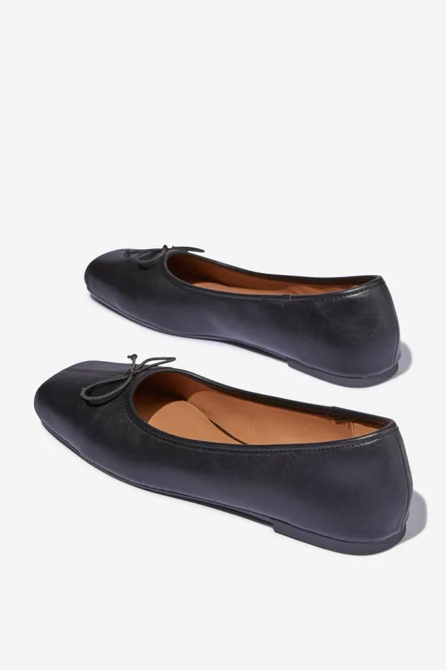 Cotton On ShoesandSlippers Ziggy Ballet Black 8211 Women