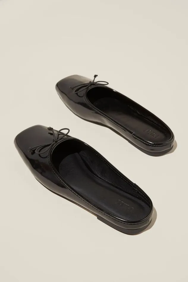 Cotton On ShoesandSlippers Ziggy Ballet Mule Black Box 8211 Women