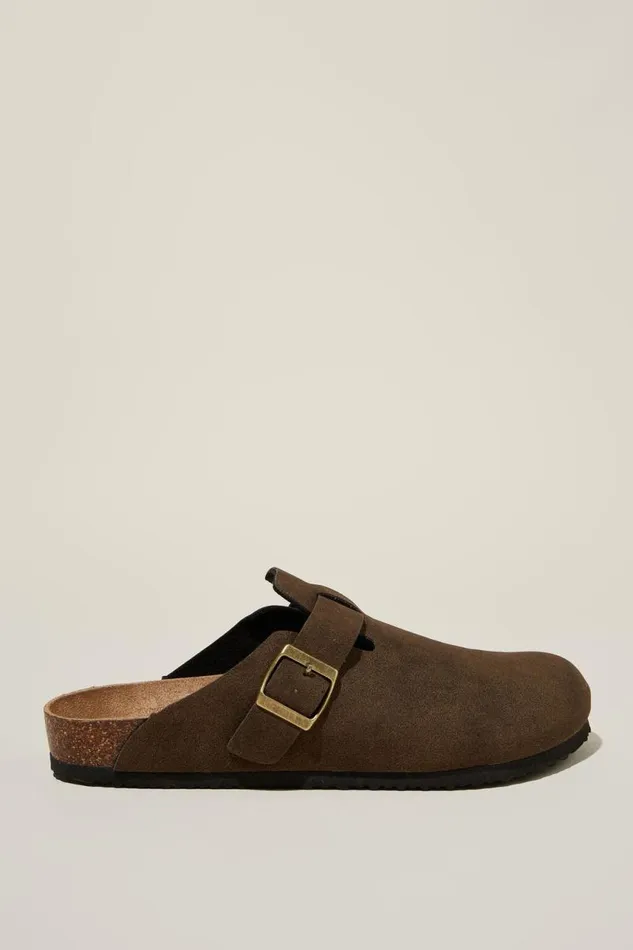 Cotton On Shoes Closed Toe Buckle Slide Tobacco 8211 Men