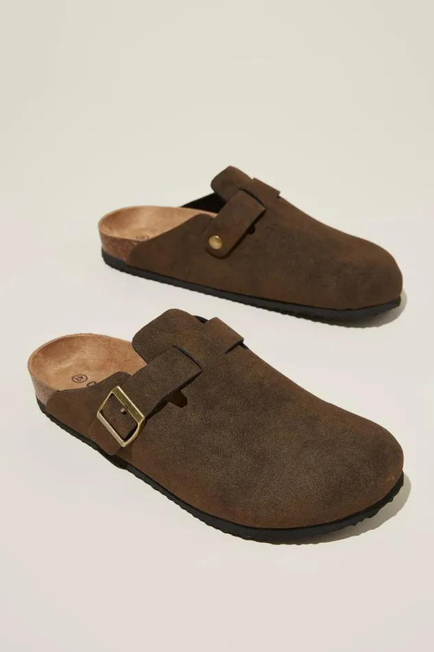Cotton On Shoes Closed Toe Buckle Slide Tobacco 8211 Men Cotton On Shoes Closed Toe Buckle Slide Tobacco 8211 Men