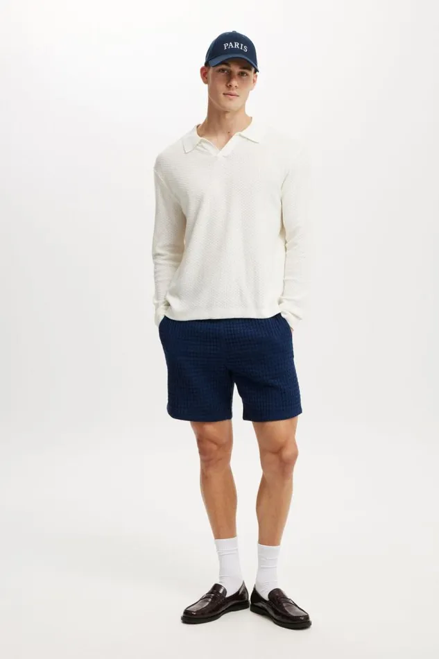 Cotton On Shorts Elevated Easy Short Cobalt Box Weave 8211 Men