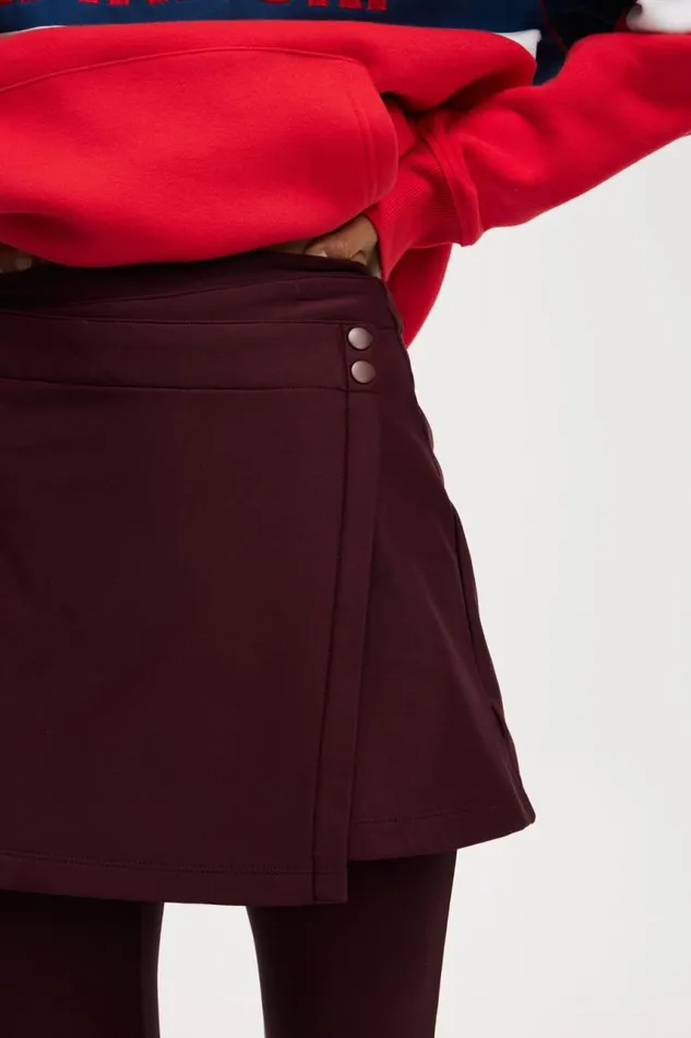 Cotton On Shorts Fleece Lined Wrap Skirt Dark Oak 8211 Women