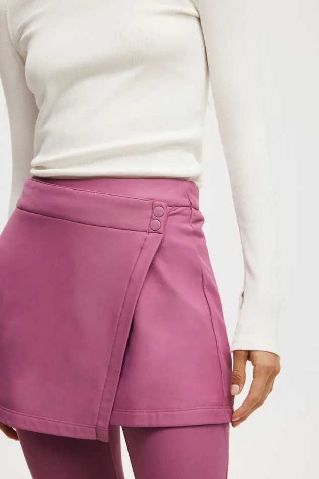 Cotton On Shorts Fleece Lined Wrap Skirt Red Violet 8211 Women