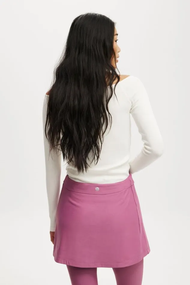 Cotton On Shorts Fleece Lined Wrap Skirt Red Violet 8211 Women