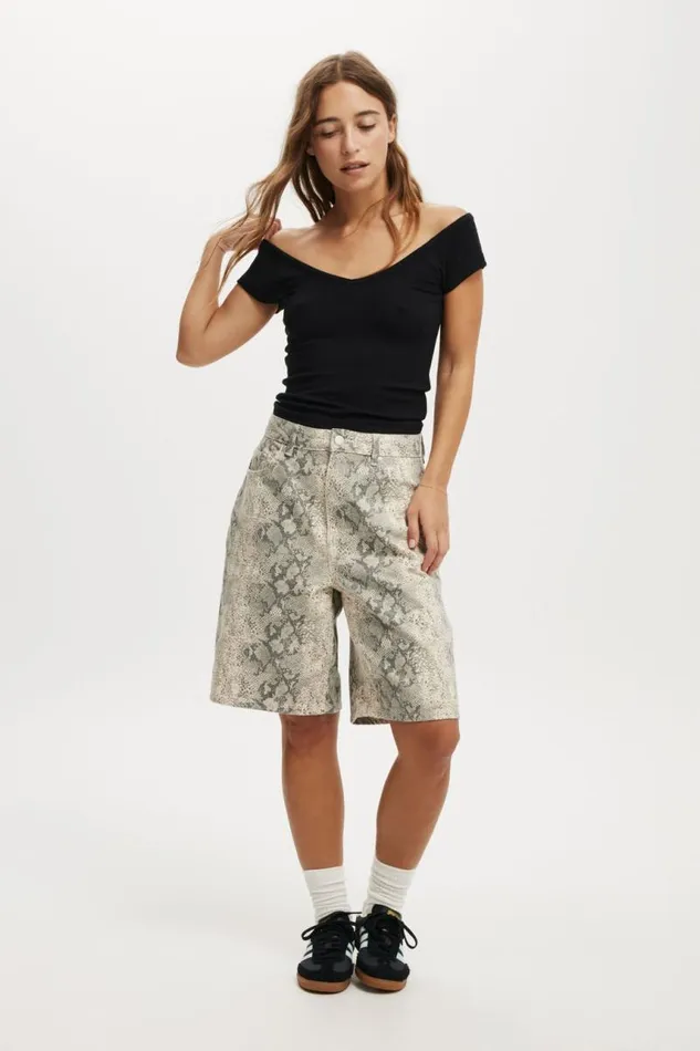 Cotton On Shorts Super Baggy Denim Jort Snake 8211 Women