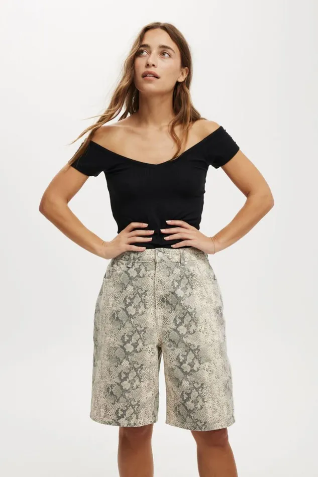 Cotton On Shorts Super Baggy Denim Jort Snake 8211 Women Cotton On Shorts Super Baggy Denim Jort Snake 8211 Women