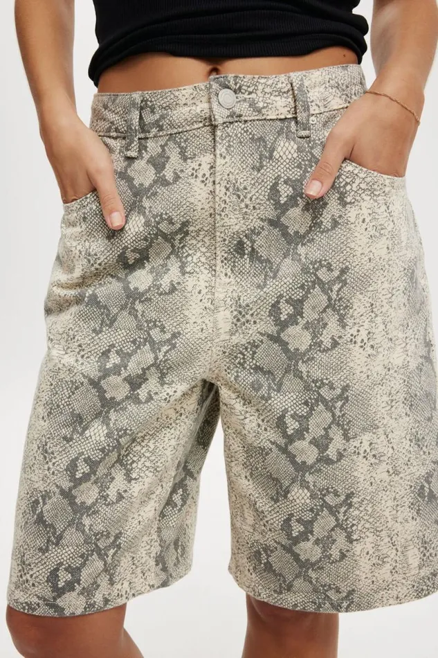 Cotton On Shorts Super Baggy Denim Jort Snake 8211 Women Cotton On Shorts Super Baggy Denim Jort Snake 8211 Women
