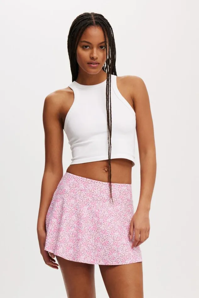 Cotton On Skirts Active Full Circle Skirt Gia Ditsy Red Violet 8211 Women