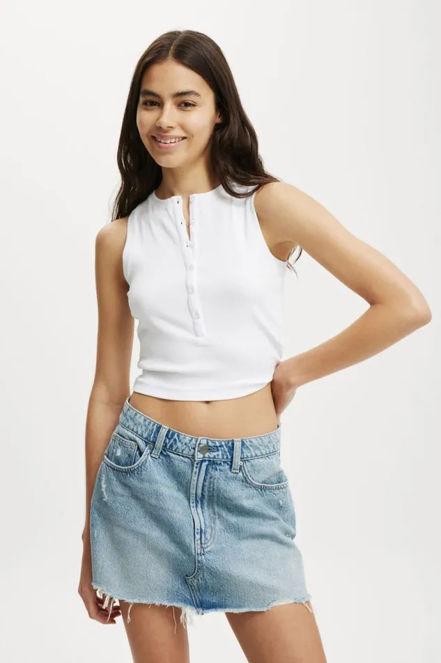Cotton On Skirts Denim Mini Skirt Breeze Blue Worn 8211 Women
