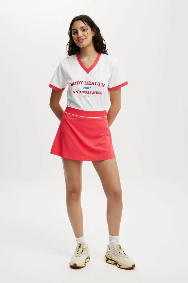 Cotton On Skirts Pleated Ace Skirt Frenchie Red 8211 Women