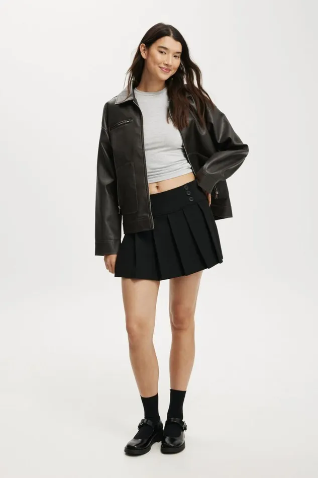 Cotton On Skirts Wren Pleated Mini Skirt Black 8211 Women