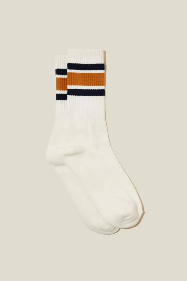Cotton On Socks and Underwear Essential Sock Vintage Whitenavygold Triple Stripe 8211 Men Cotton On Socks and Underwear Essential Sock Vintage Whitenavygold Triple Stripe 8211 Men