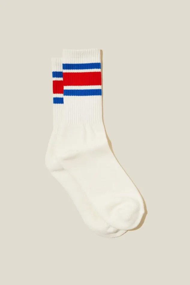 Cotton On Socks and Underwear Essential Sock Vintage Whiteroyal Bluered Triple Stripe 8211 Men Cotton On Socks and Underwear Essential Sock Vintage Whiteroyal Bluered Triple Stripe 8211 Men