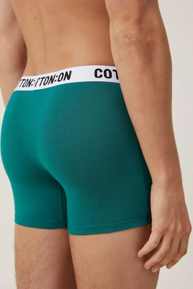 Cotton On Socks and Underwear Mens Organic Cotton Trunks Emeraldwhiteblack 8211 Men Cotton On Socks and Underwear Mens Organic Cotton Trunks Emeraldwhiteblack 8211 Men