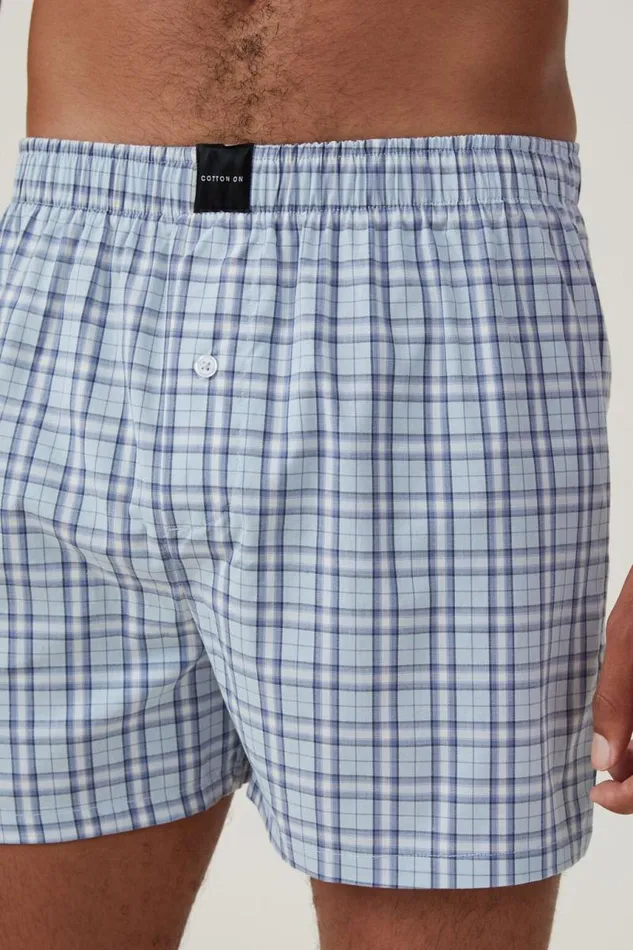 Cotton On Socks and Underwear Stretch Boxer Short Light Blue Skate Check 8211 Men Cotton On Socks and Underwear Stretch Boxer Short Light Blue Skate Check 8211 Men