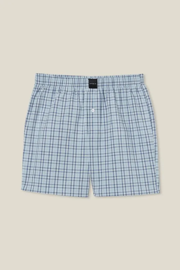 Cotton On Socks and Underwear Stretch Boxer Short Light Blue Skate Check 8211 Men Cotton On Socks and Underwear Stretch Boxer Short Light Blue Skate Check 8211 Men