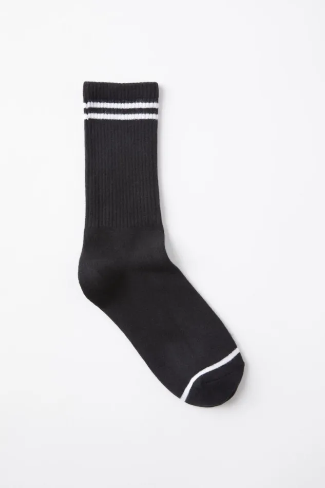 Cotton On Socks Club House Crew Sock Blackwhite Stripe 8211 Women
