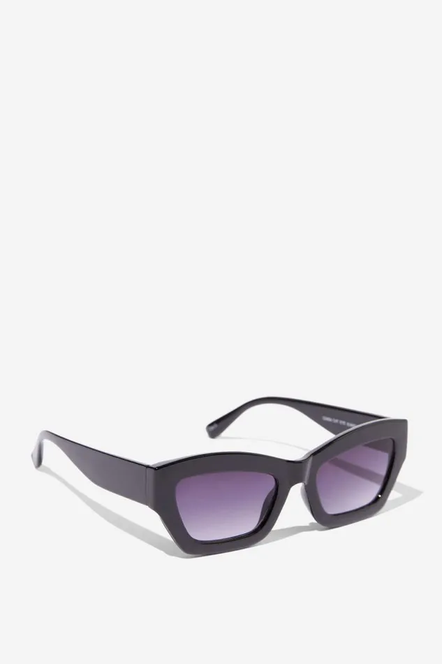 Cotton On Sunglasses Ciara Cat Eye Sunglasses Black 8211 Women Cotton On Sunglasses Ciara Cat Eye Sunglasses Black 8211 Women