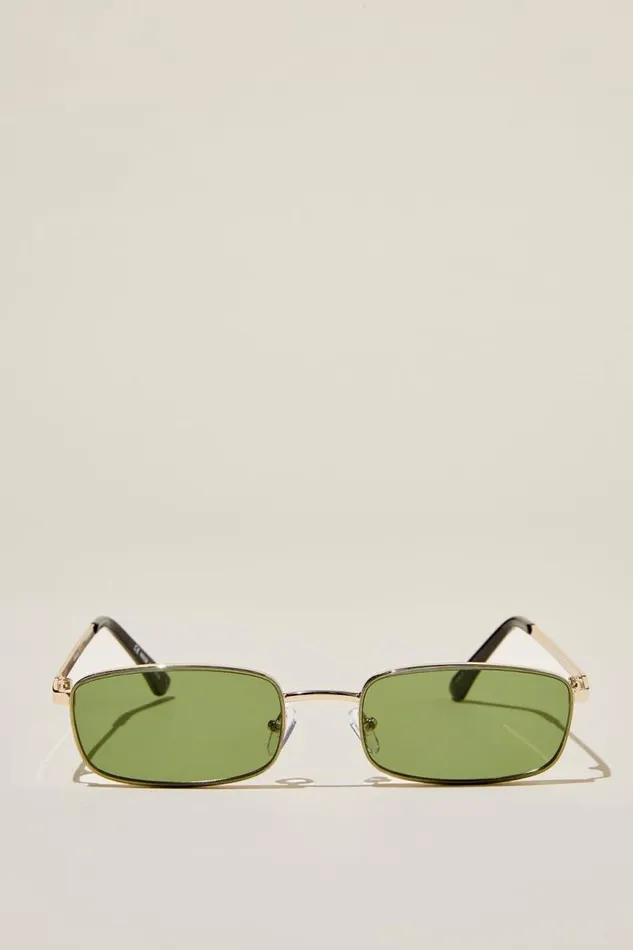 Cotton On Sunglasses The Streamline Sunglasses Gold Black Green 8211 Men