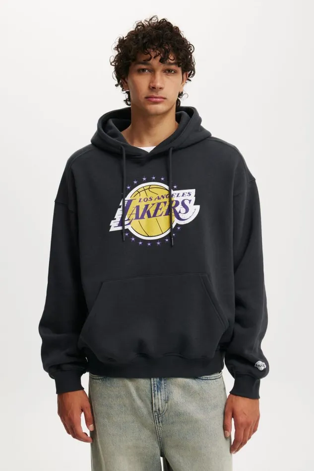 Cotton On Sweats and Hoodies Box Fit Nba Hoodie Lcn Nba Washed Blacklakers 8211 Championships 8211 Men Cotton On Sweats and Hoodies Box Fit Nba Hoodie Lcn Nba Washed Blacklakers 8211 Championships 8211 Men