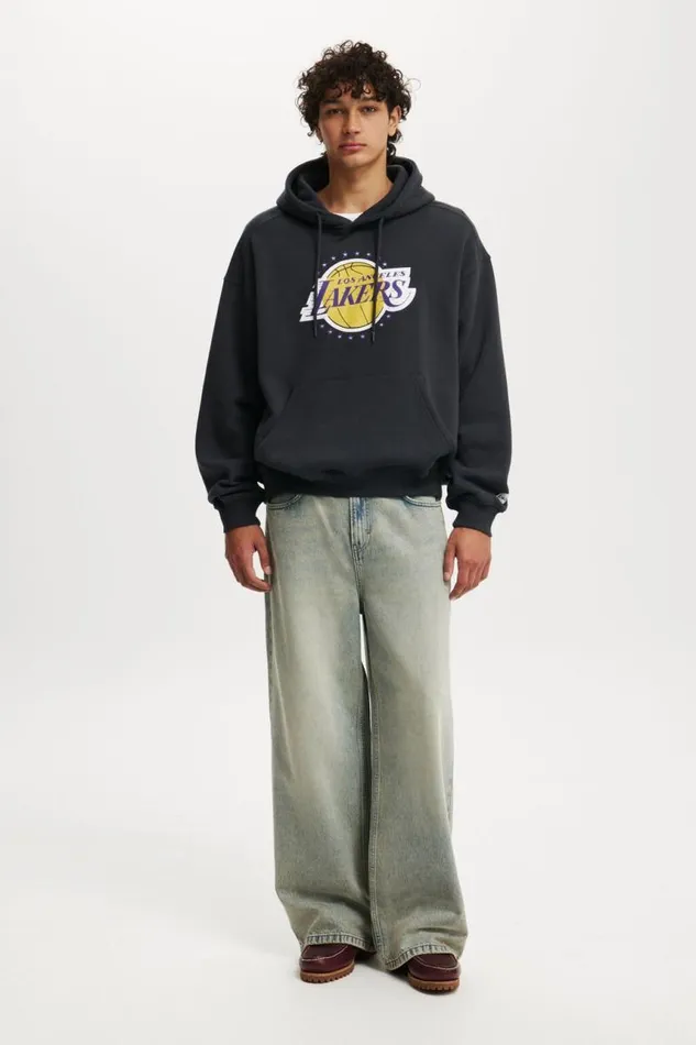 Cotton On Sweats and Hoodies Box Fit Nba Hoodie Lcn Nba Washed Blacklakers 8211 Championships 8211 Men Cotton On Sweats and Hoodies Box Fit Nba Hoodie Lcn Nba Washed Blacklakers 8211 Championships 8211 Men