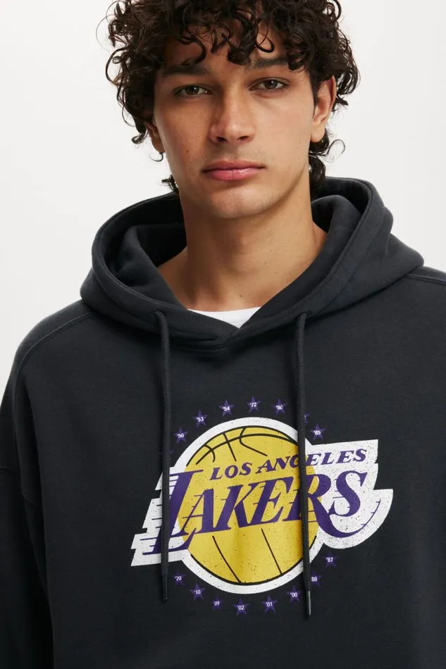 Cotton On Sweats and Hoodies Box Fit Nba Hoodie Lcn Nba Washed Blacklakers 8211 Championships 8211 Men Cotton On Sweats and Hoodies Box Fit Nba Hoodie Lcn Nba Washed Blacklakers 8211 Championships 8211 Men